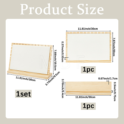 Bamboo Slant Back Necklace Organizer Display Stands NDIS-WH20004-01A-1