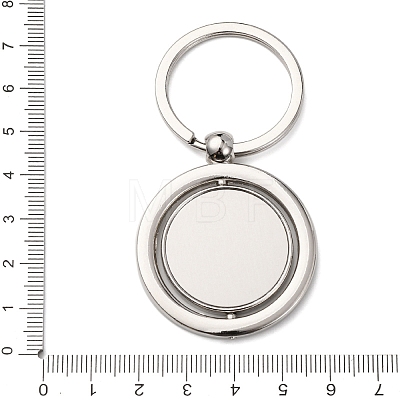 Rotatable Alloy Blank Keychain Cabochon Settings KEYC-F041-01P-1