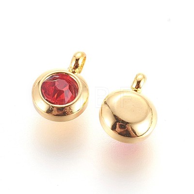 304 Stainless Steel Rhinestone Charms STAS-P237-10G-01-1