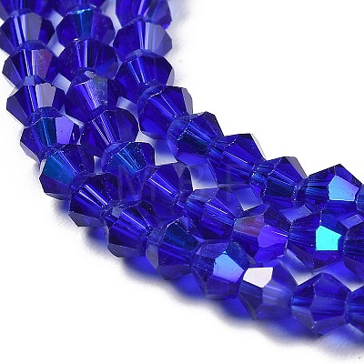 Transparent Electroplate Glass Beads Strands EGLA-A039-T3mm-L06-1