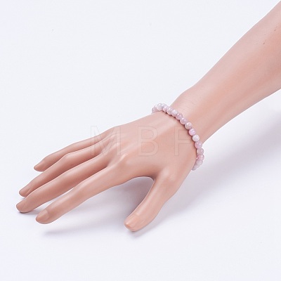 Natural Kunzite Stretch Bracelets BJEW-JB03738-01-1
