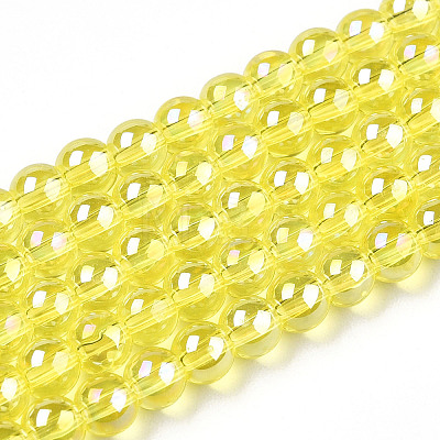 Electroplate Transparent Glass Beads Strands LS-GLAA-T032-T4mm-AB12-1