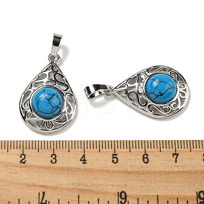 Synthetic Blue Turquoise  Pendants G-Q158-05P-08-1