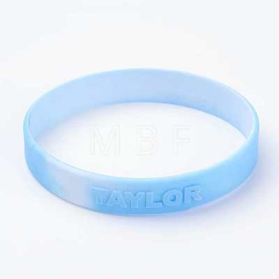 Free Sample Silicone Wristbands Bracelets BJEW-K165-05B-1