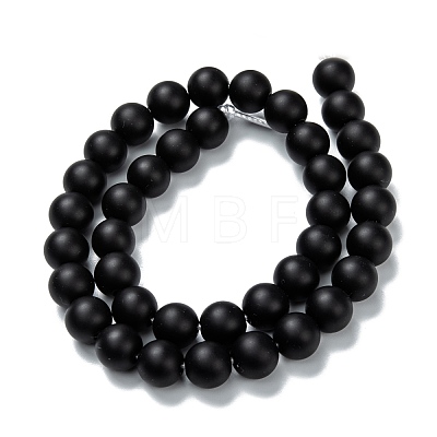 Natural Black Onyx Beads Strands X-G-Z024-01A-1