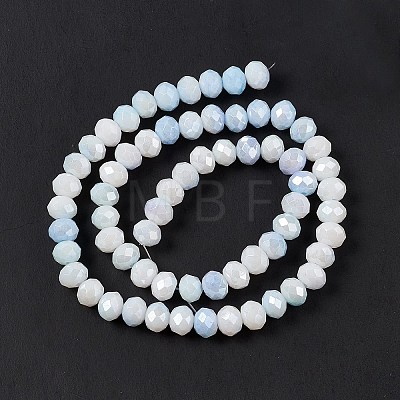 Faceted Electroplated Glass Beads Strands X-GLAA-C023-02A-1