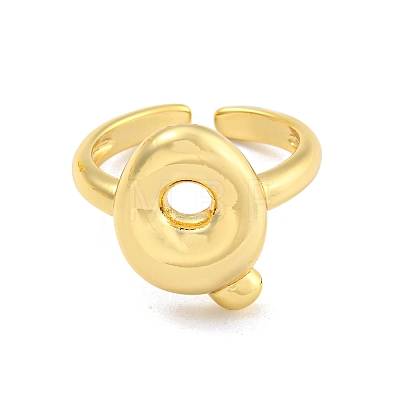 Brass Letter Open Cuff Rings for Women RJEW-G313-01Q-G-1