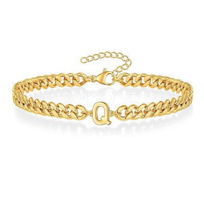 Letter 304 Stainless Steel Link Bracelets FS-WG7830E-16-1