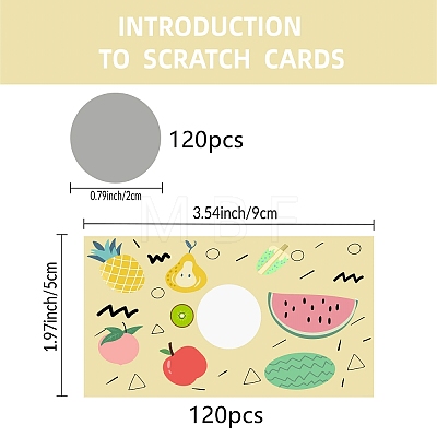 CRASPIRE 120 Sheets Rectangle Coated Scratch Off Film Reward Cards DIY-CP0006-93E-1