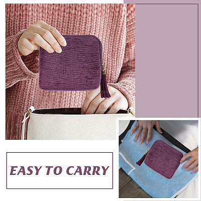 Velvet Jewelry Storage Zipper Pouches ABAG-WH0063-117A-1