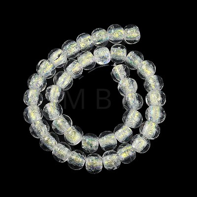 Handmade Foil Lampwork Beads Strands FOIL-K003-04K-1