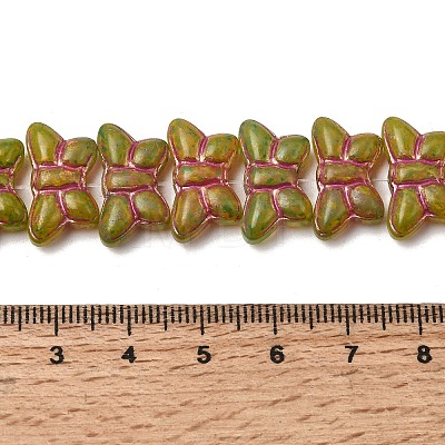 Painted Glass Beads Strands GLAA-Z021-09-1