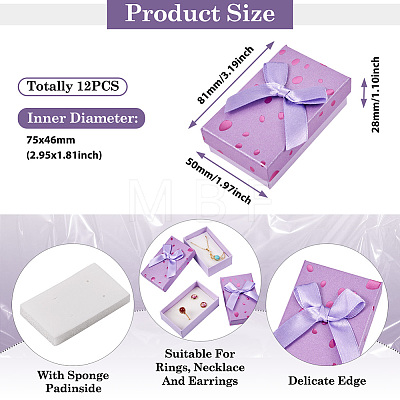 Polka Dot Pattern Cardboard Jewelry Packaging Boxes CON-TAC0011-04B-04-1