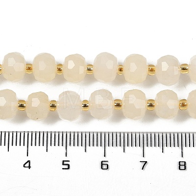 Natural Dyed White Jade Beads Strands G-H057-A20-02-1