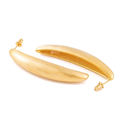 Banana Brass Stud Earrings for Women EJEW-G391-06G-1