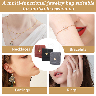 3Pcs 3 Styles PU Leather Jewelry Rolls ABAG-CL0001-70A-1