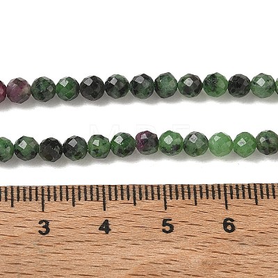 Gradient Natural Ruby in Zoisite Beads Strands GG-CBA2E9C-A03-4mm-1