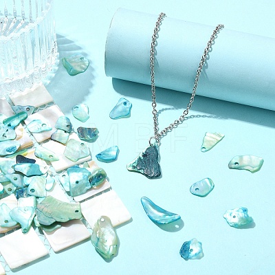 100Pcs Natural Akoya Shell Big Pendants SHEL-YW0001-23-1