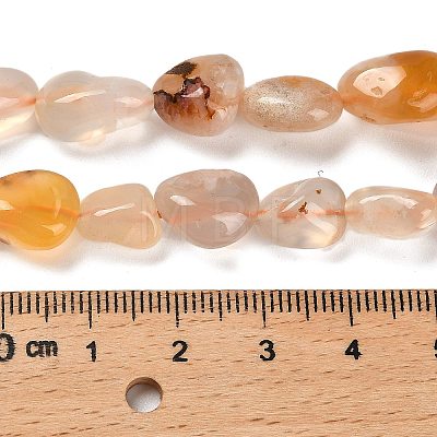 Natural Cherry Blossom Agate Beads Strands G-P497-01E-68-1