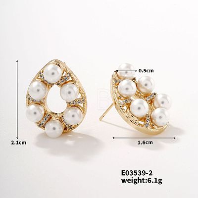 Shiny Women's Earrings with Hollow Design QN5247-5-1