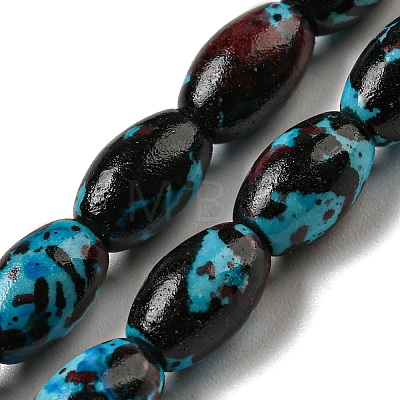 Spray Painted Synthetic Turquoise Beads Strands G-E617-B07-01B-1