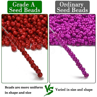 12/0 Grade A Baking Paint Glass Seed Spacer Beads X-SEED-Q009-FJX31-1