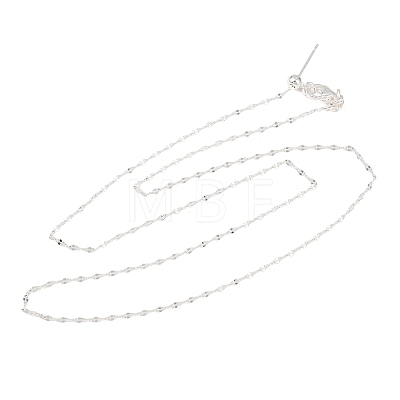 1.5MM Adjustable Slider Brass Dapped Chain Necklaces for Men Women NJEW-L012-10S-1