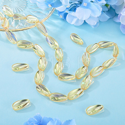 1Strand Electroplate Transparent Glass Beads Strands EGLA-TADJ0001-20C-1