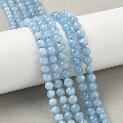 Natural Aquamarine Beads Strands G-D327-C03-6mm-1