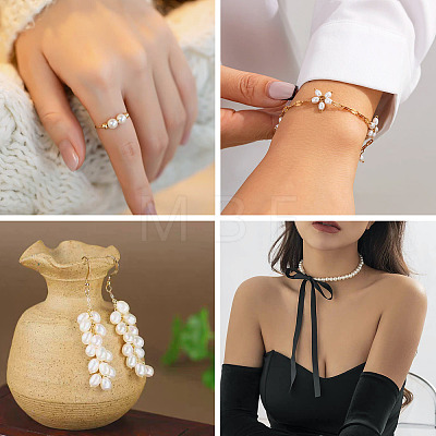 410Pcs 6 Styles Glass Pearl Beads HY-TA0003-04B-1