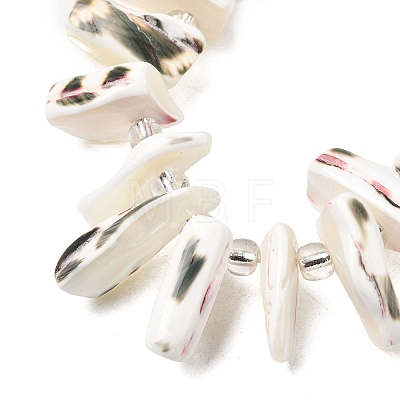 Natural Trochid Shell/Trochus Shell Beads Strands BSHE-A002-03A-1