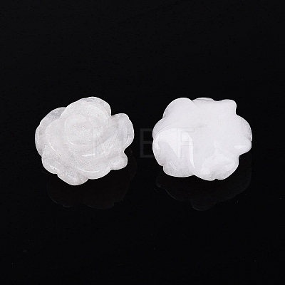 Natural White Jade Carved Beads G-Q601-41A-01-1