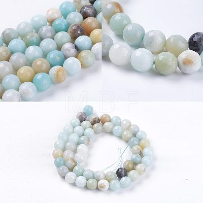  2 Strands Natural Flower Amazonite Beads G-NB0003-14-1