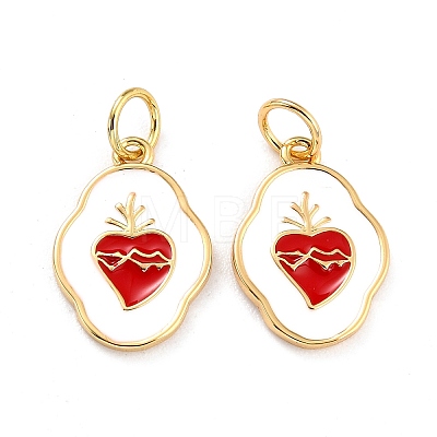Brass Enamel Pendants LS-KK-P204-17G-1