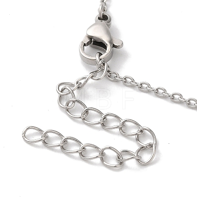 Non-Tarnish 304 Stainless Steel Cable Chain Bowknot Pendant Necklaces NJEW-Z041-03P-01-1