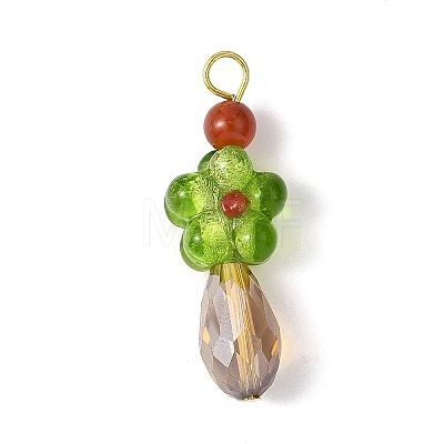 Handmade Lampwork with Glass Pendants PALLOY-JF04697-1