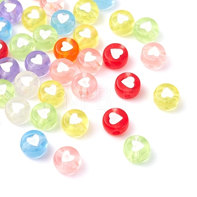 400Pcs 8 Colors Transparent Acrylic Beads TACR-YW0001-44-1