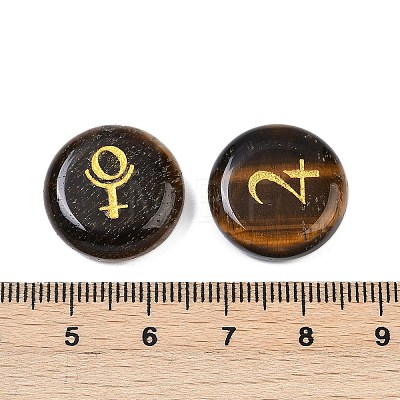 10Pcs 10 Styles Natural Tiger Eye Cabochons G-G193-03D-1