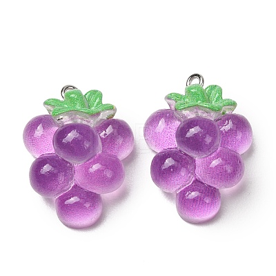 Fruit Theme Opaque Resin Imitation Food Pendants RE-CBA49A8-04G-1