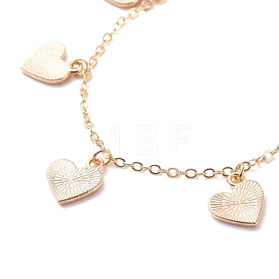 Alloy Enamel Heart Charms Bracelet BJEW-JB08678-1