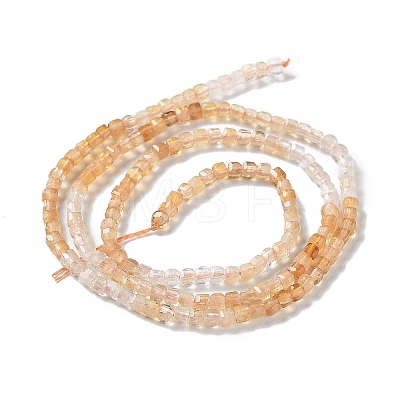 Gradient Color Natural Citrine Beads Strands G-J400-A01-01-1