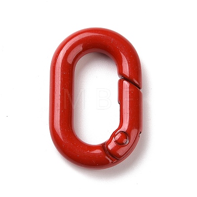 Spray Painted Alloy Spring Gate Rings PALLOY-K257-11-1