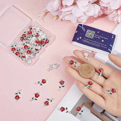 50Pcs Alloy Enamel Connector Charms FIND-SC0007-80-1