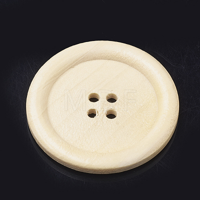 4-Hole Wooden Buttons X-WOOD-S040-40-1
