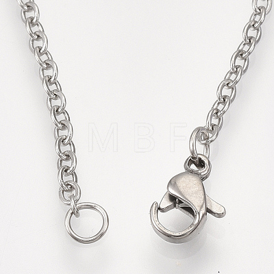 201 Stainless Steel Pendant Necklaces NJEW-T009-JN078-1-40-1