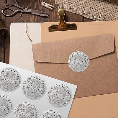 12 Sheets PET Adhesive Wax Seal Stickers DIY-WH0524-008-1