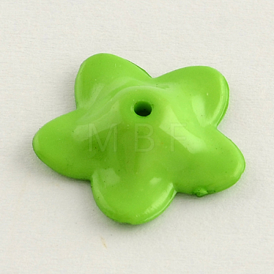 Opaque Acrylic Flower Bead Caps X-SACR-Q099-M53-1