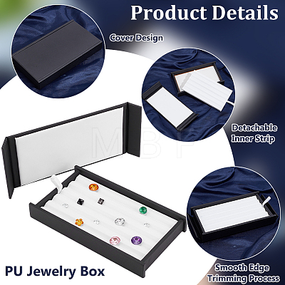 5-Slot Imitation Leather Loose Diamond Organizer Box CON-WH0089-80-1