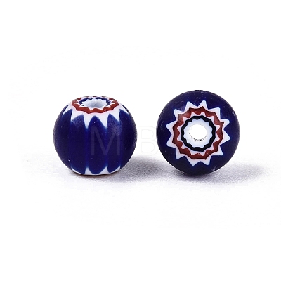 Handmade Millefiori Glass Round Beads LS-LA-N002-08A-1