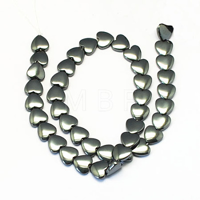 Non-magnetic Synthetic Hematite Beads Strands G-S088-10x11mm-1
